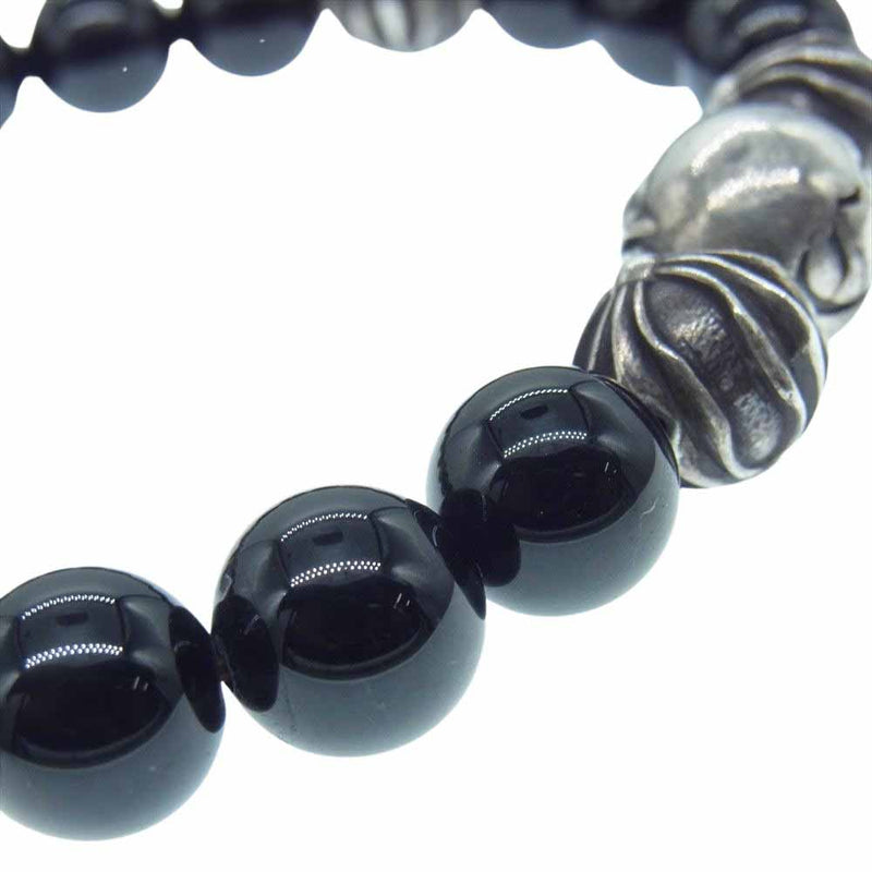 CHROME HEARTS クロムハーツ（原本無） BEAD 10mm ビーズ ブラックトルマリンビーズ ブレスレット【中古】