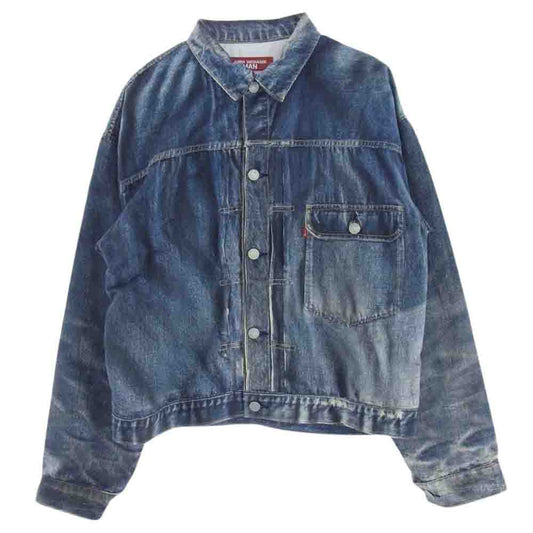 COMME des GARCONS コムデギャルソン 22SS WI-J908 eye JUNYA WATANABE MAN BERBERJIN LEVI’S 506XXE 転写 デニム ジャケット インディゴブルー系 S【美品】【中古】