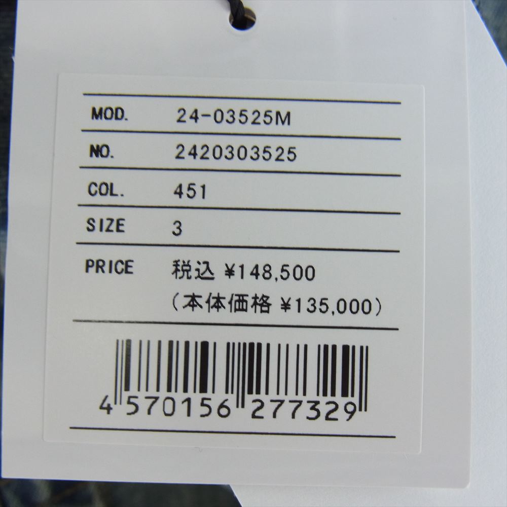 Sacai サカイ 24AW 24-03525M Gonz BEYONDEXX Denim Jacket  デニム ジャケット 3【新古品】【未使用】【中古】