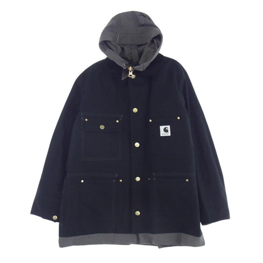 Carhartt カーハート 24SS 24-03390M Sacai サカイ WIP Reversible Coat GRAY×BLACK ジャケット コート ブラック系 1【極上美品】【中古】