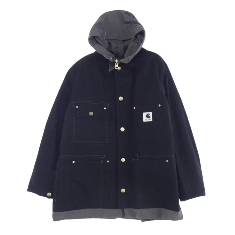 Carhartt カーハート 24SS 24-03390M Sacai サカイ WIP Reversible Coat GRAY×BLACK ジャケット コート ブラック系 1【極上美品】【中古】