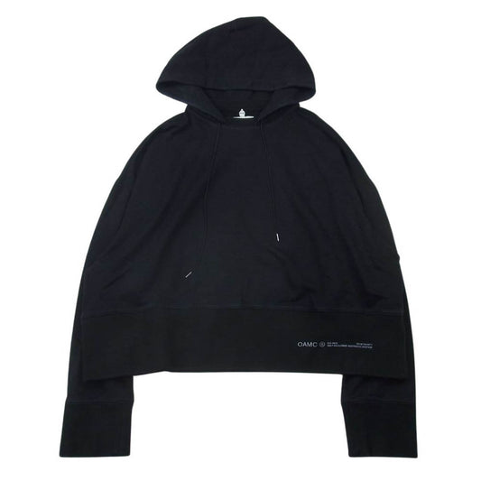 オーエーエムシー 20SS 5559-343-0109 SOLAR HOODIE ソーラー フーディ クロップド プルオーバー パーカー ブラック系 M【中古】