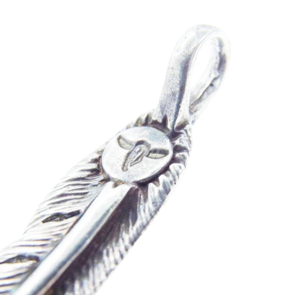 TADY&KING タディアンドキング SVフェザー 先金 剣先K18 Sサイズ 右向き ペンダント トップ【中古】