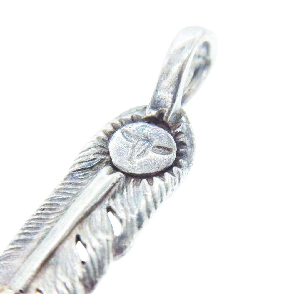 TADY&KING タディアンドキング SVフェザー 先金 剣先K18 Sサイズ 左向き ペンダント トップ【中古】