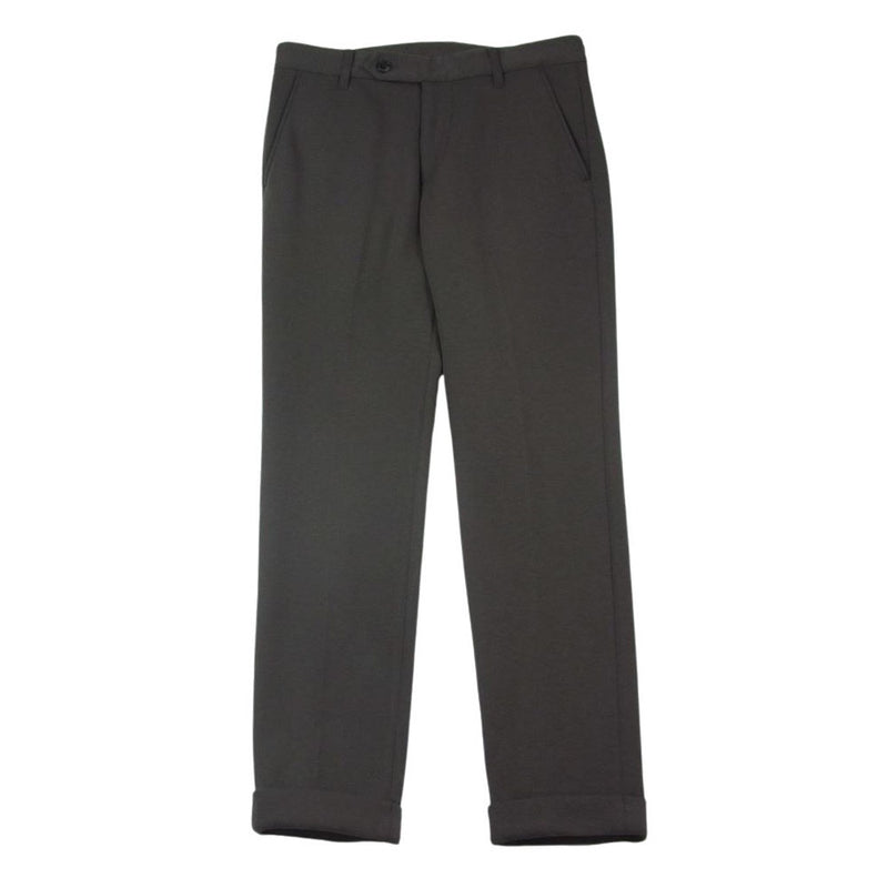 1piu1uguale3 ウノピュウノウグァーレトレ MRP490 COMFY SLACKS ダンボールジャージ コムフィー 裾ダブル スラックス パンツ カーキ系 4【中古】