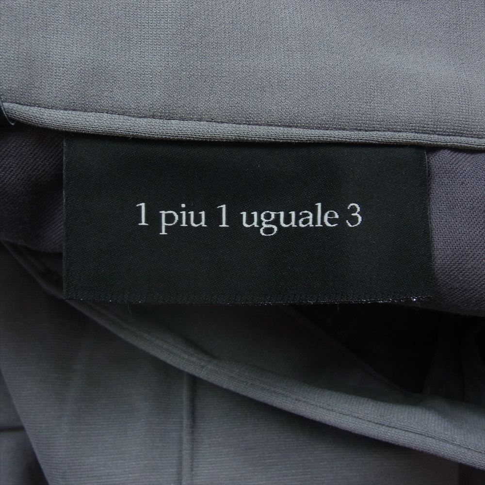 1piu1uguale3 ウノピュウノウグァーレトレ MRP543 COMFY SLACKS ストレッチ 裾ダブル イージー スラックス パンツ  グレー系 4【中古】