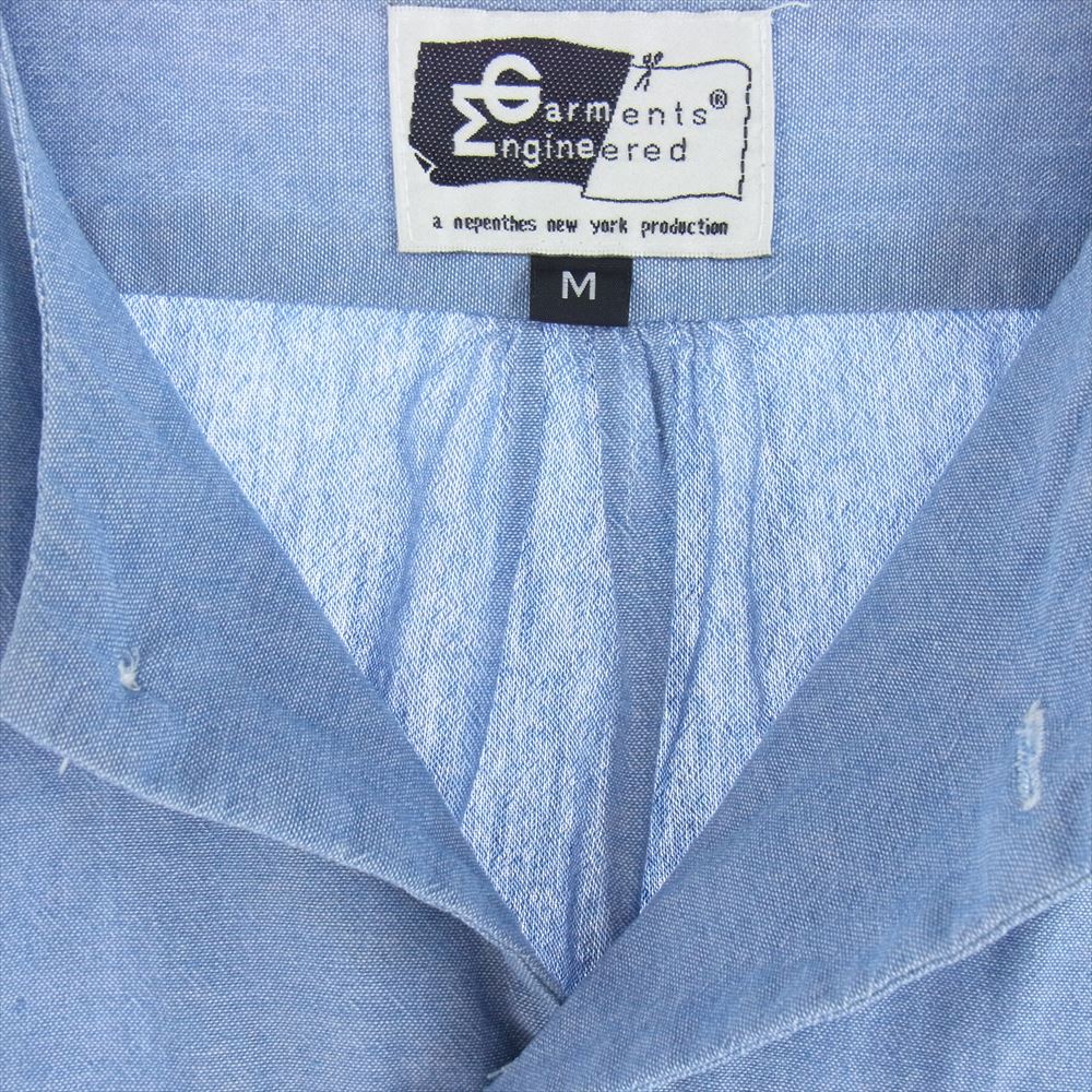 Engineered Garments エンジニアードガーメンツ ノーカラー プルオーバー シャンブレー シャツ ライトブルー系 M【中古】