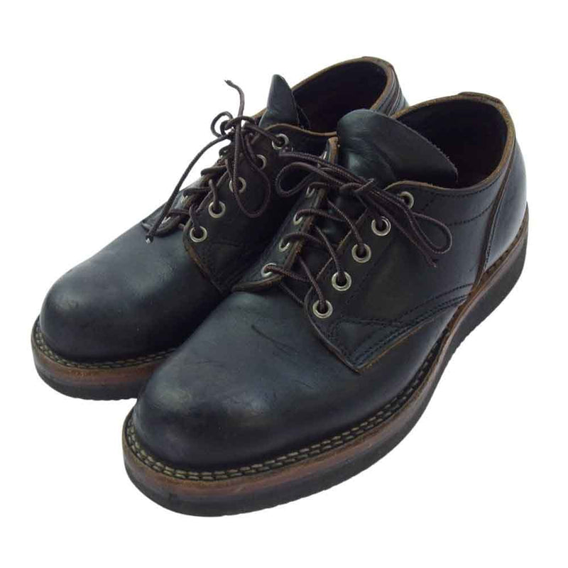 VIBERG ヴァイバーグ OLD OXFORD オックスフォード レザー ワーク ブーツ ブラック系 8【中古】