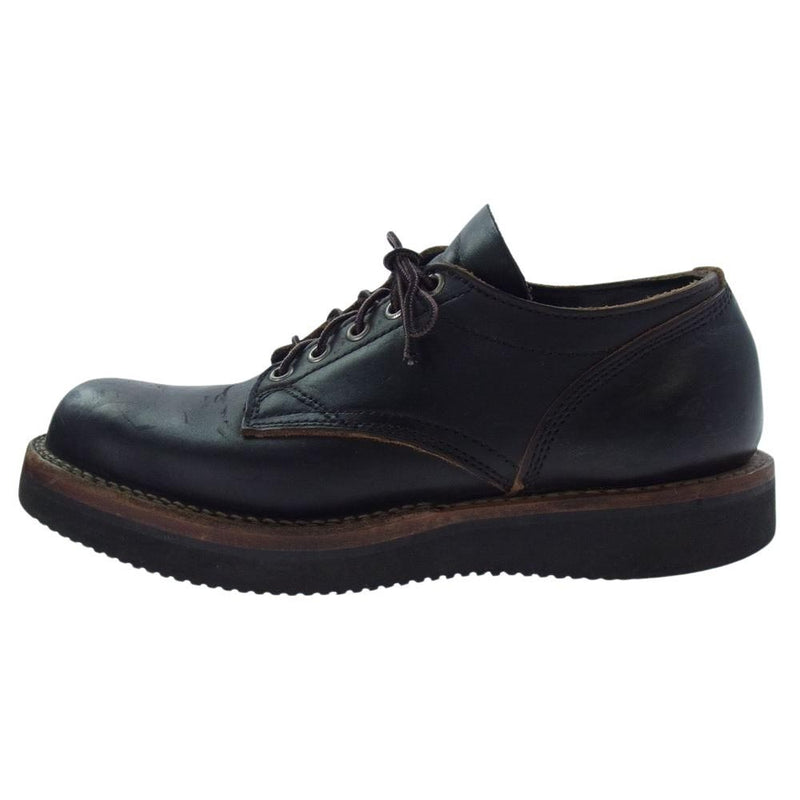 VIBERG ヴァイバーグ OLD OXFORD オックスフォード レザー ワーク ブーツ ブラック系 8【中古】