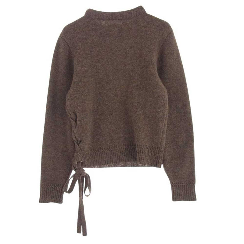 ISABEL MARANT イザベルマラン 19A062E サイド編み込み ウール ニット セーター ブラウン系 36【中古】