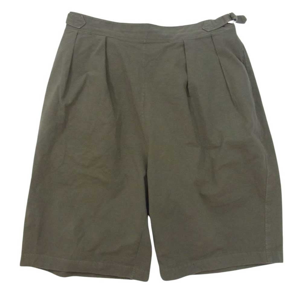 スケアー 2201SC-P003 2タック ハーフパンツ ショート コットン ポリウレタン ショーツ カーキ系 3【中古】