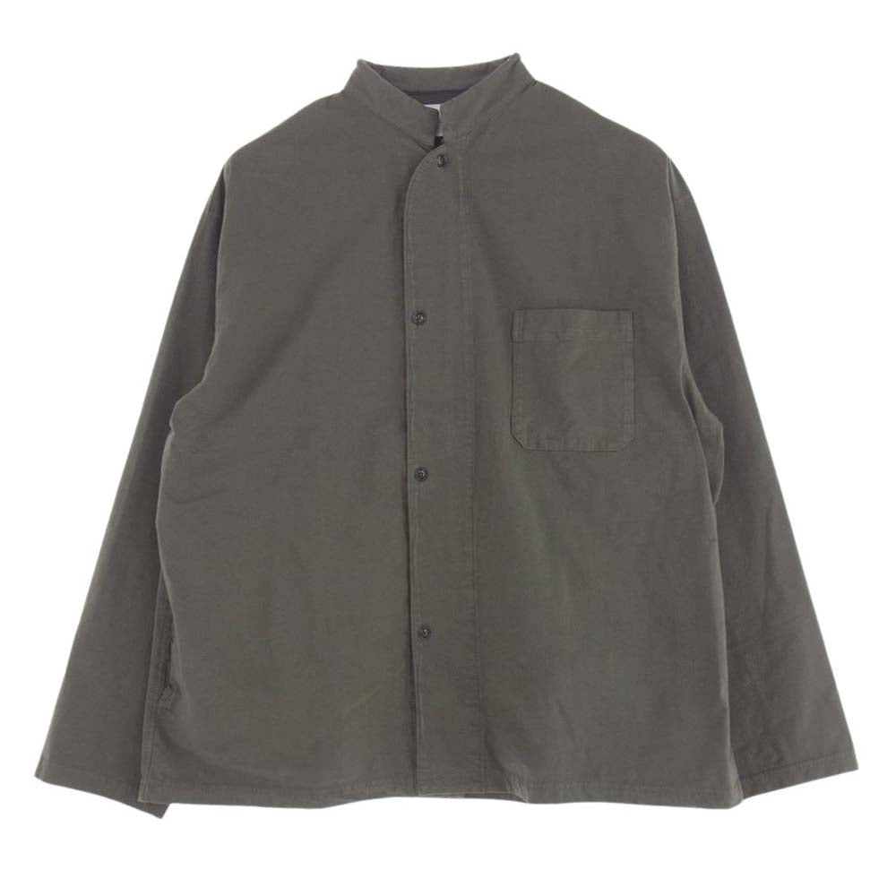 スケアー 2201SC-S003 ノーカラー シャツ ジャケット カーキ系 3【中古】