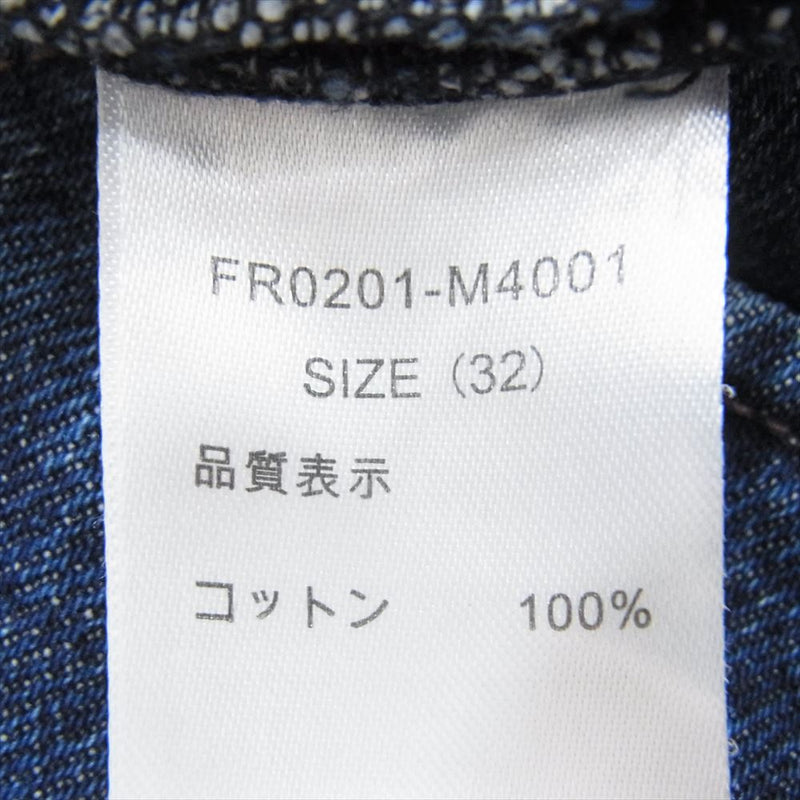 ファーラー FR0201-M4001 Two Tuck Wide Tapered Pants 2タック ワイドテーパード デニム パンツ インディゴブルー系 32【中古】