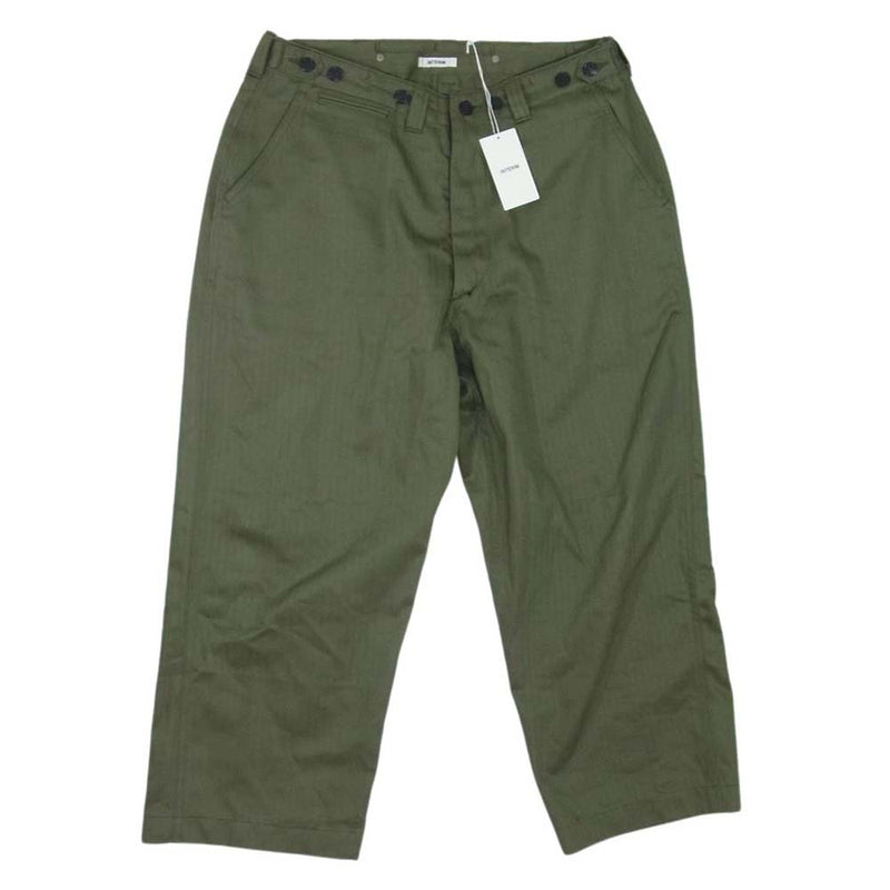 インテリム  IT22S163 SUPIMA HERRINGBONE M43 FIELD TROUSERS スーピマ ヘリンボーン M-43 フィールド トラウザーズ パンツ カーキ系 5【新古品】【未使用】【中古】