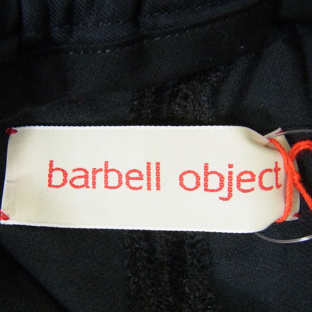 バーベルオブジェクト bo-24s-p01 velveteen pt ベルベット セミワイド テーパード パンツ ブラック系 1【新古品】【未使用】【中古】