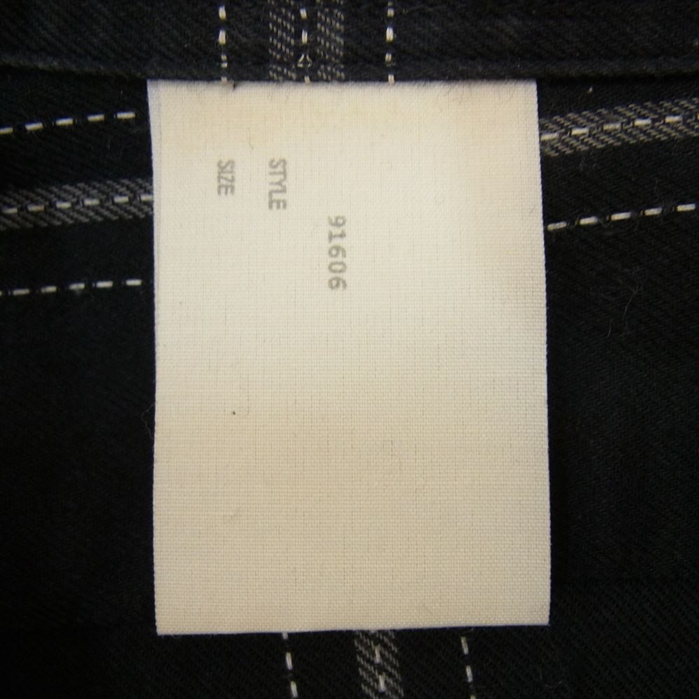 N.HOOLYWOOD エヌハリウッド 132-SH07 ボタンダウン チェック 長袖 シャツ ブラック系 36【中古】