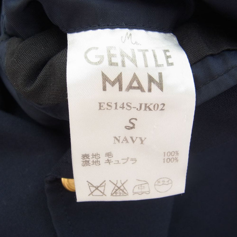 Mr.GENTLEMAN ミスタージェントルマン ES14S-JK02 金ボタン 紺ブレザー 2B テーラード ジャケット ネイビー系 S【中古】