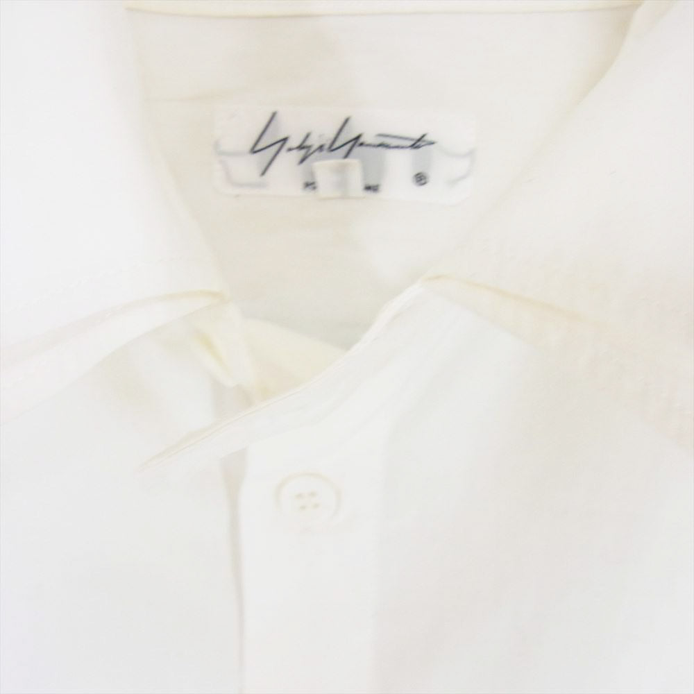 Yohji Yamamoto POUR HOMME ヨウジヤマモトプールオム 17AW HK-B45-027 二枚襟 ロゴ ロング 長袖 シャツ ホワイト系 2【中古】
