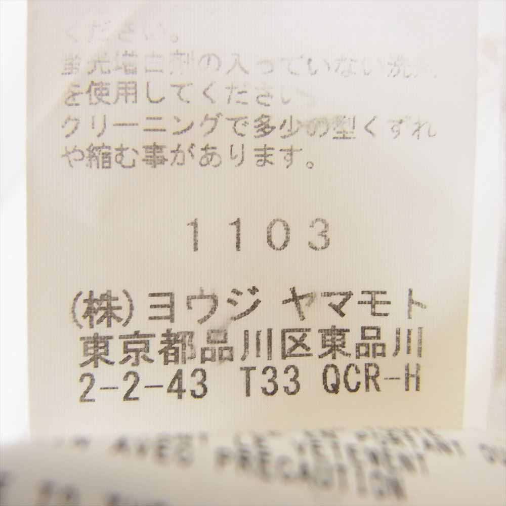 Yohji Yamamoto POUR HOMME ヨウジヤマモトプールオム 17AW HK-B45-027 二枚襟 ロゴ ロング 長袖 シャツ ホワイト系 2【中古】