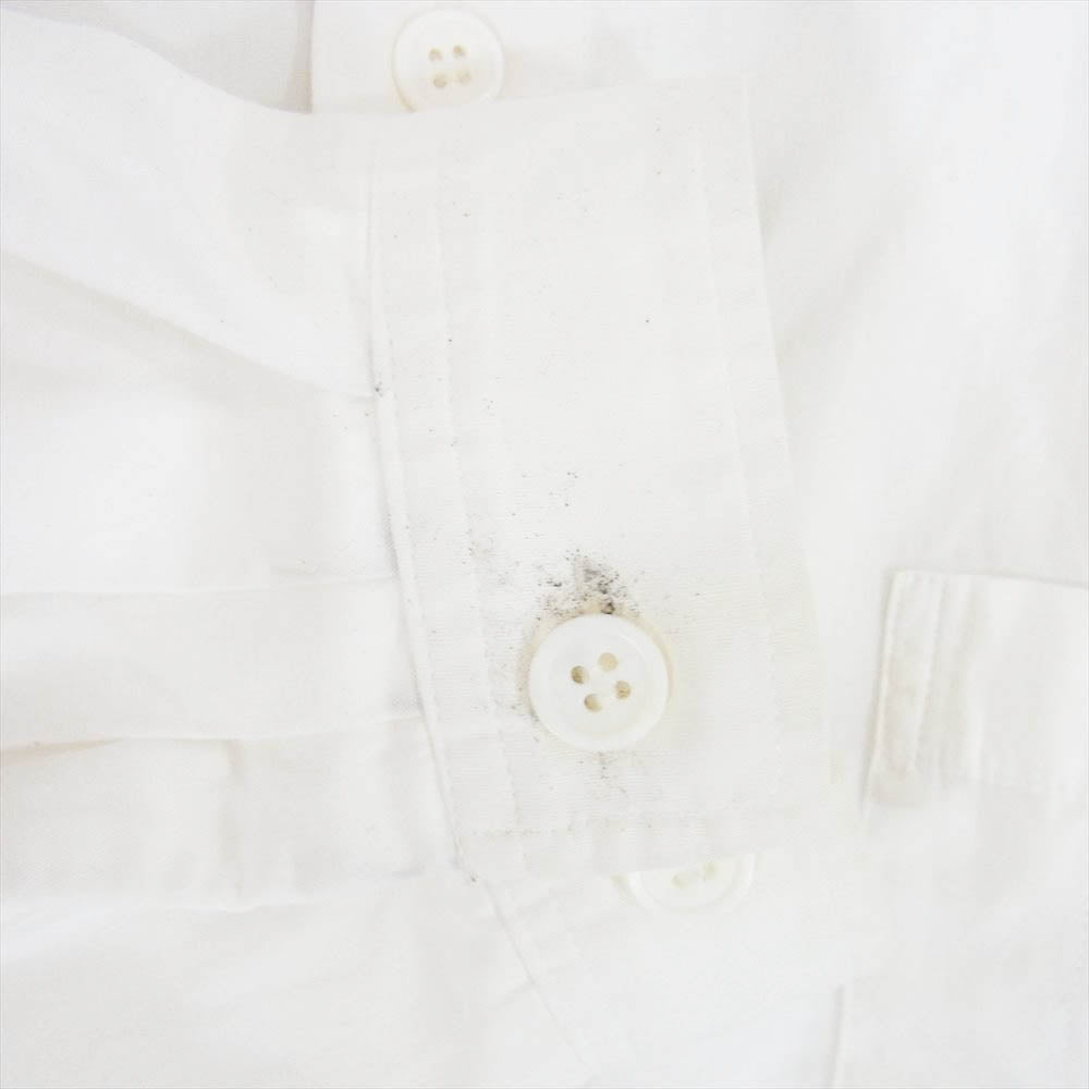 Yohji Yamamoto POUR HOMME ヨウジヤマモトプールオム 17AW HK-B45-027 二枚襟 ロゴ ロング 長袖 シャツ ホワイト系 2【中古】