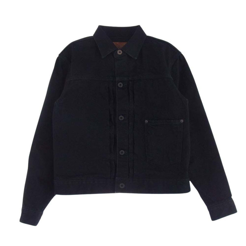 BLACK SIGN ブラックサイン Black Denim Pleats Jacket ブラック デニム プリーツ ジャケット ブラック系 38【中古】