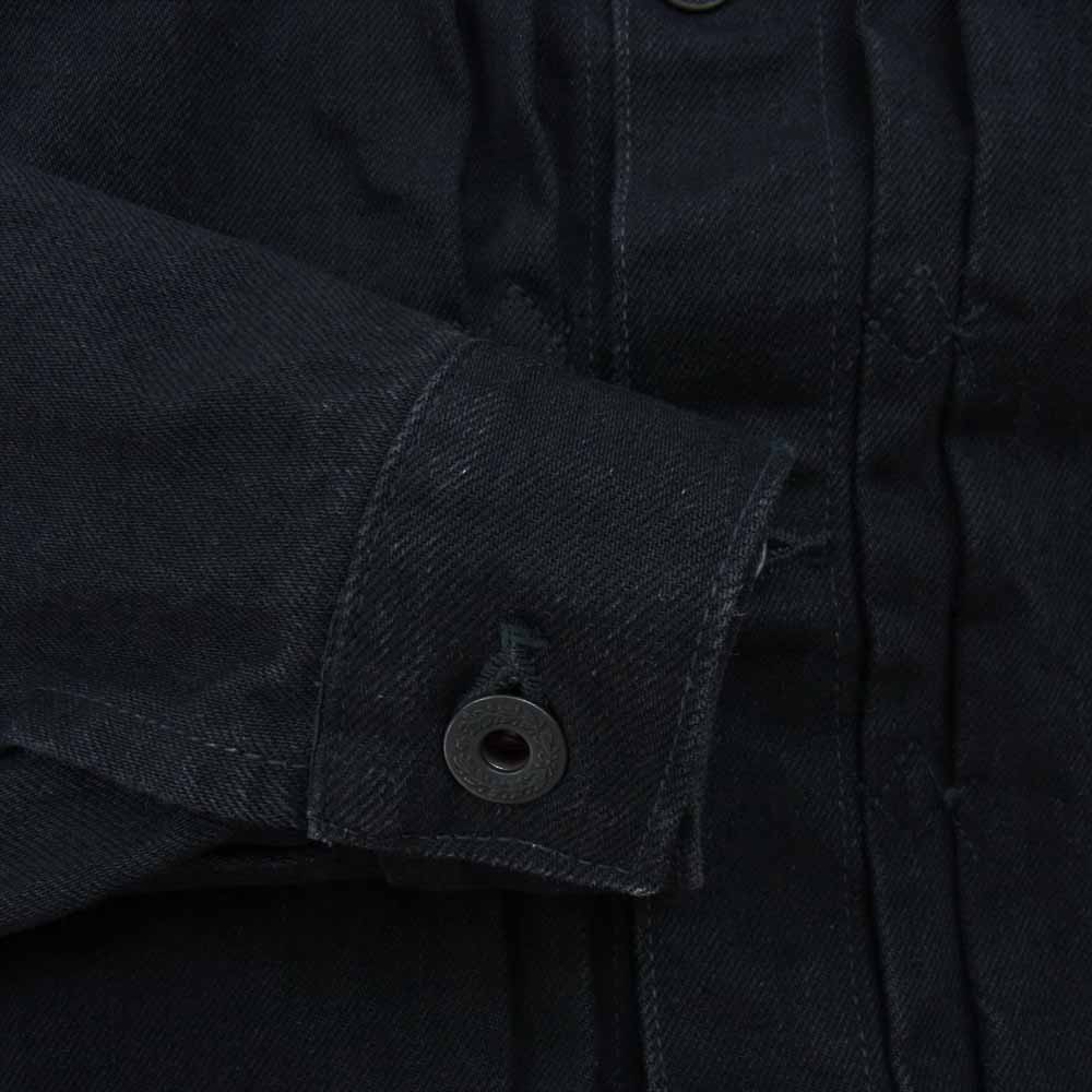 BLACK SIGN ブラックサイン Black Denim Pleats Jacket ブラック デニム プリーツ ジャケット ブラック系 38【中古】