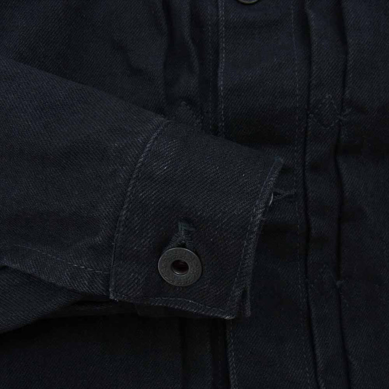 BLACK SIGN ブラックサイン Black Denim Pleats Jacket ブラック デニム プリーツ ジャケット ブラック系 38【中古】