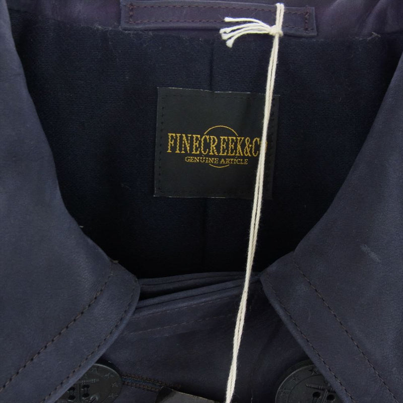 FINE CREEK LEATHERS ファインクリークレザー ACCO001 FINE CREEK ＆CO Howard Nubuck Navy ハワード ホースハイド レザー ピーコート ネイビー ネイビー系 36【新古品】【未使用】【中古】