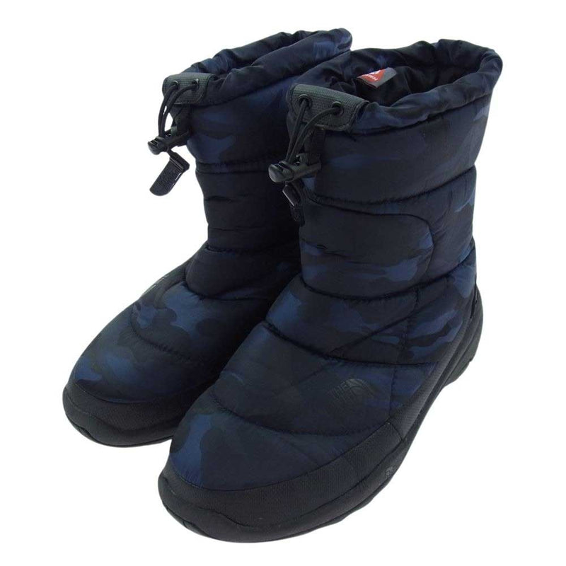 THE NORTH FACE ノースフェイス NF51583 Nuptse Bootie ヌプシ ブーティ カモフラ ブーツ ネイビー系 25cm【中古】