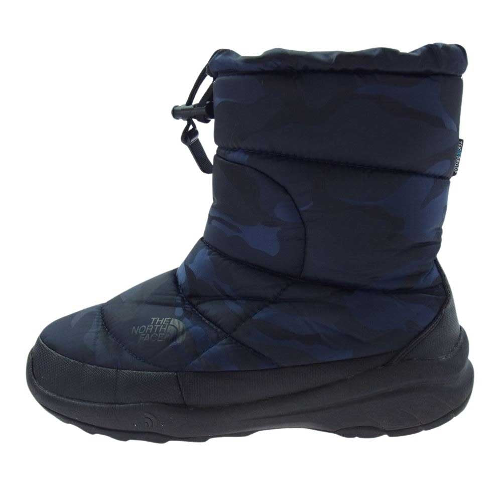 THE NORTH FACE ノースフェイス NF51583 Nuptse Bootie ヌプシ ブーティ カモフラ ブーツ ネイビー系 25cm【中古】