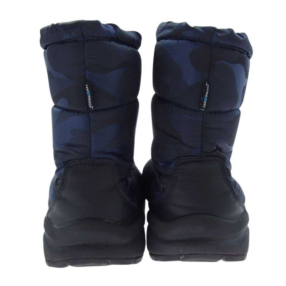 THE NORTH FACE ノースフェイス NF51583 Nuptse Bootie ヌプシ ブーティ カモフラ ブーツ ネイビー系 25cm【中古】