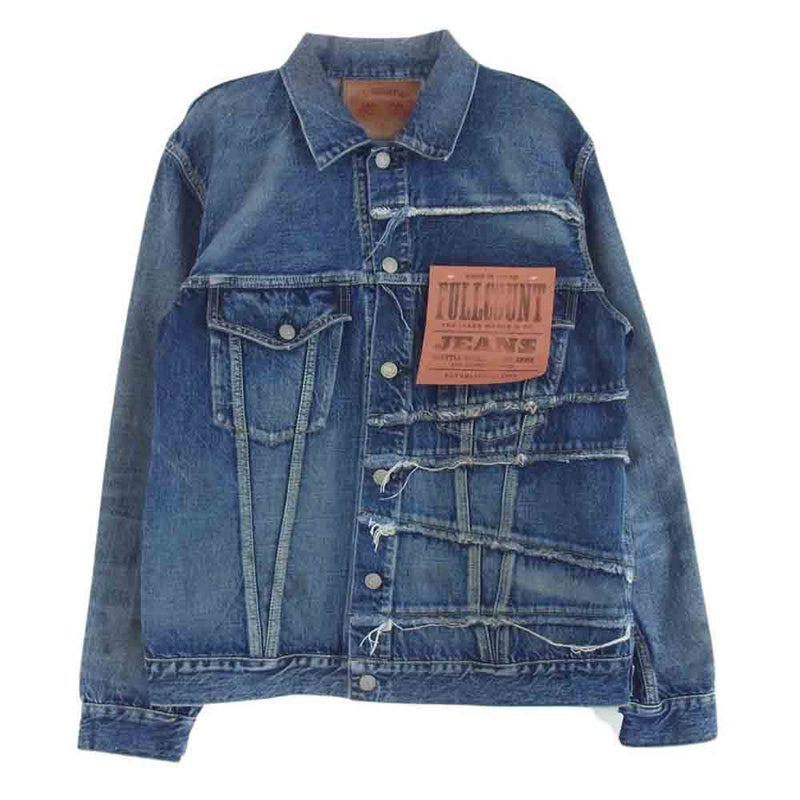 FULLCOUNT フルカウント G11FC101 × KAMIYA カミヤ Switching Denim Jacket スイッチング デニム ジャケット インディゴブルー系 M【極上美品】【中古】