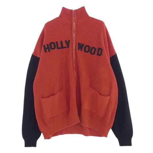 ダイリク 24SS 24SS K-6 HOLLYWOOD DRIVERS KNIT ハリウッド ジップアップ ドライバーズ ニット オレンジ系 ブラック系 L【中古】