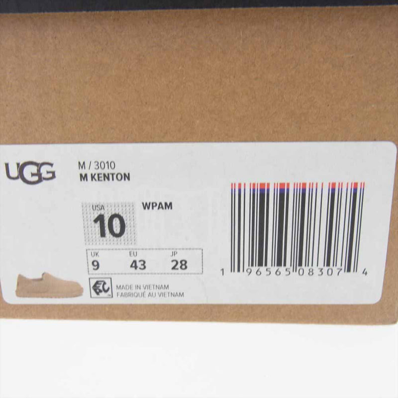 UGG アグ 584966-0005 M KENTON 3010 ケントン ムートン スエード レザー スリッポン シューズ ベージュ系 28cm【中古】