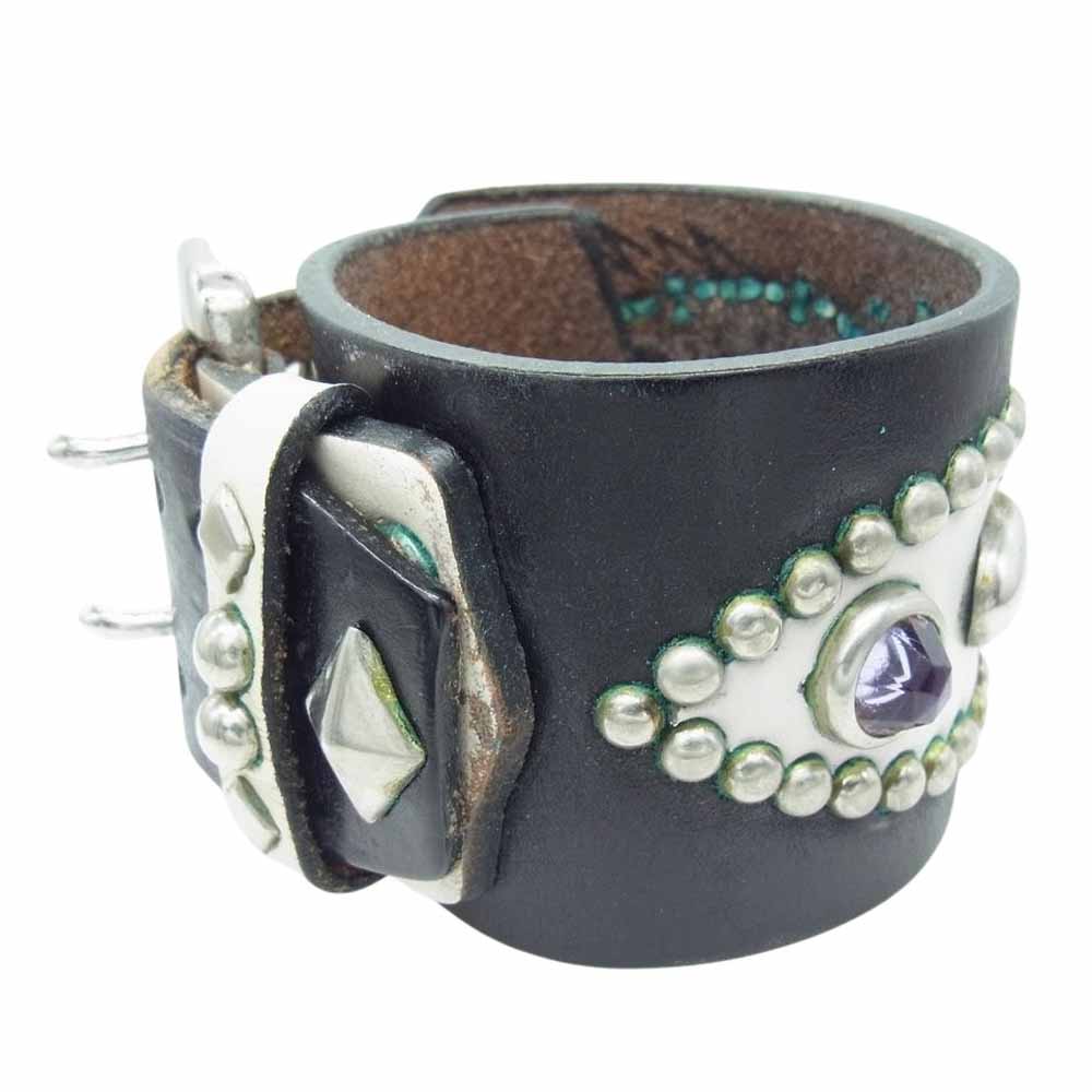 WOLF'S HEAD ウルフズヘッド Wピン スタッズ レザー ブレスレット マルチカラー系【中古】