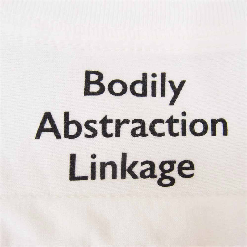 ISSEY MIYAKE イッセイミヤケ BODILY ABSTRACTION LINKAGE 袖変形 フロントプリント 七分袖 Tシャツ カットソー ホワイト系 2【中古】