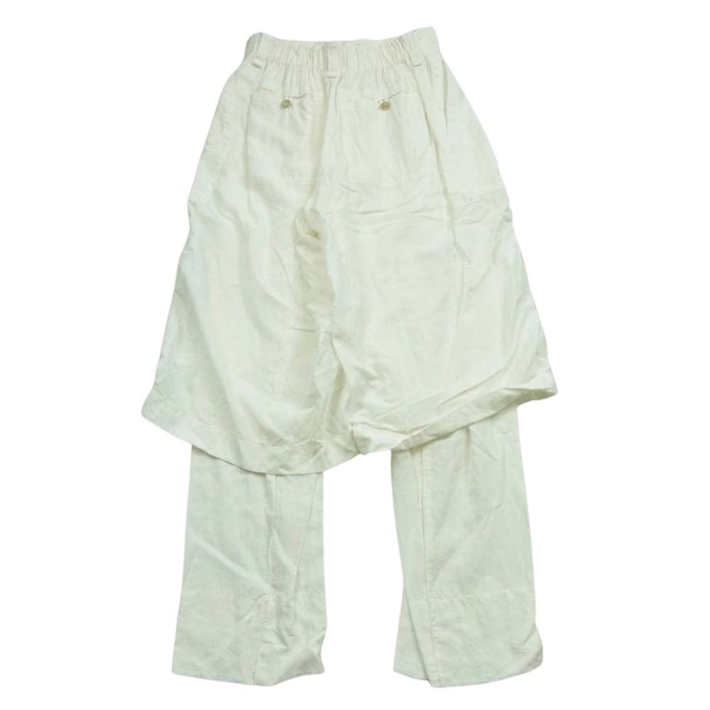 ISSEY MIYAKE イッセイミヤケ 24SS IM41FF510 TWO AS ONE PANTS レイヤード パンツ ホワイト系 3【中古】