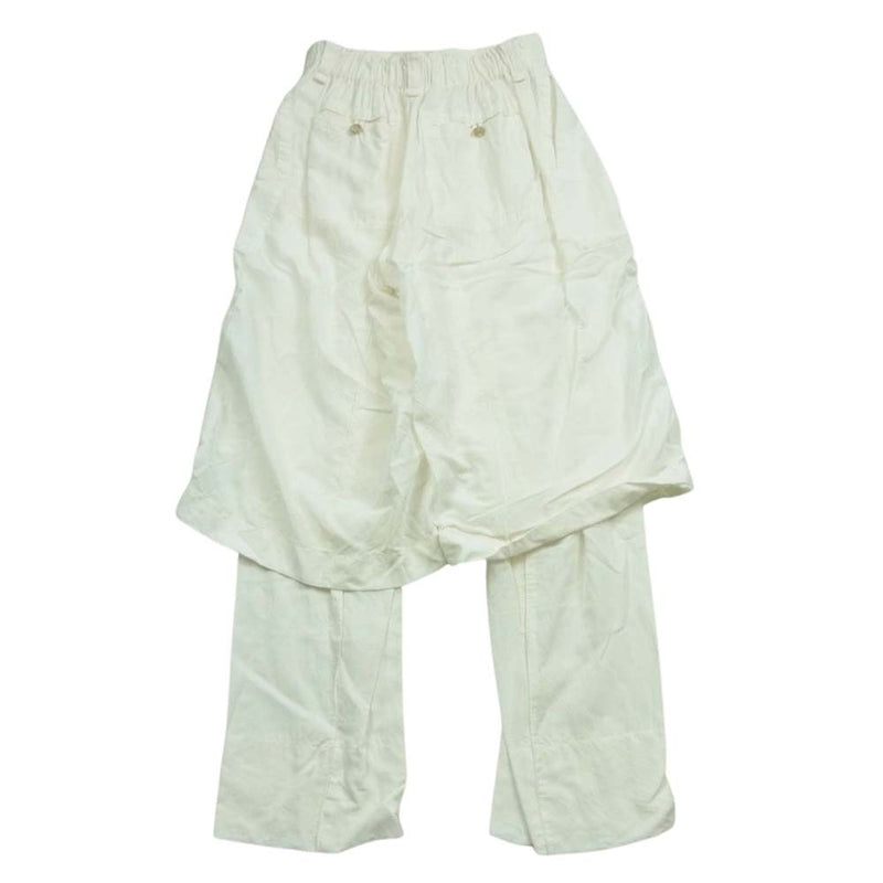 ISSEY MIYAKE イッセイミヤケ 24SS IM41FF510 TWO AS ONE PANTS レイヤード パンツ ホワイト系 3【中古】