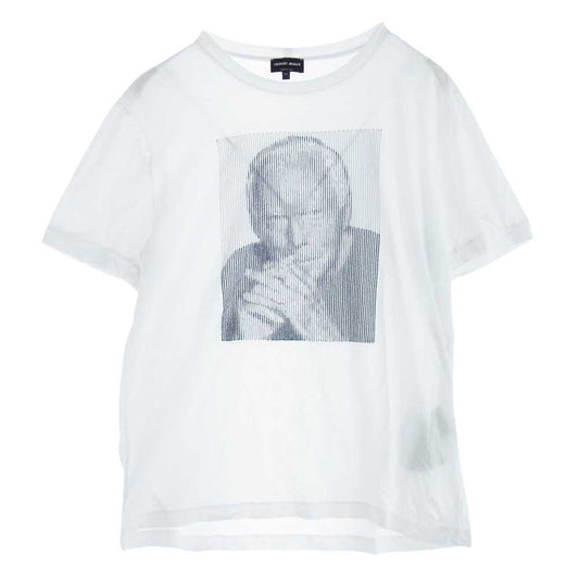 GIORGIO ARMANI ジョルジオアルマーニ 立体刺繍 半袖 Tシャツ ホワイト系 54【中古】