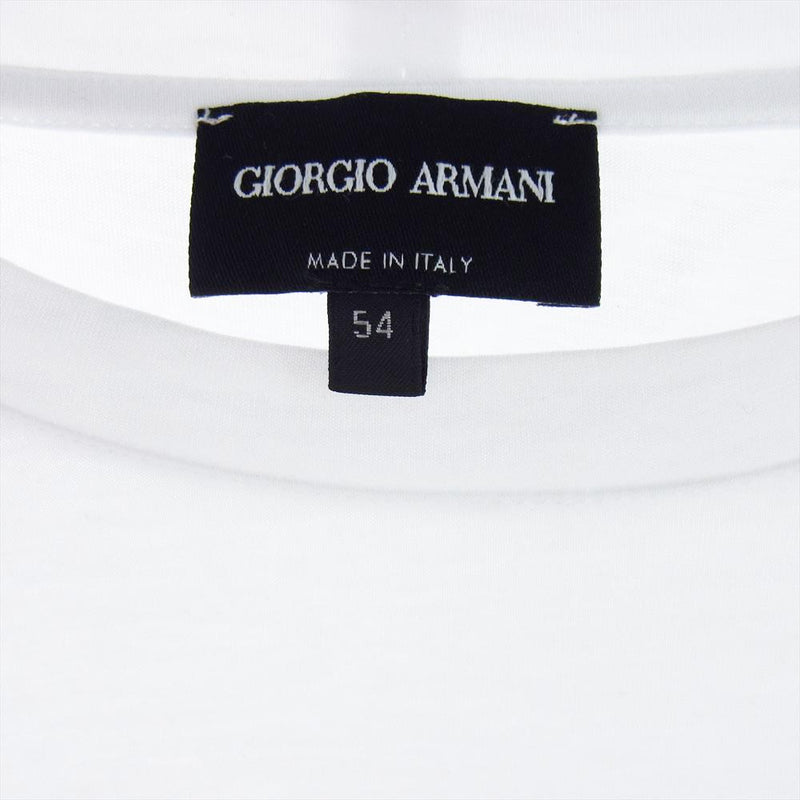 GIORGIO ARMANI ジョルジオアルマーニ 立体刺繍 半袖 Tシャツ ホワイト系 54【中古】