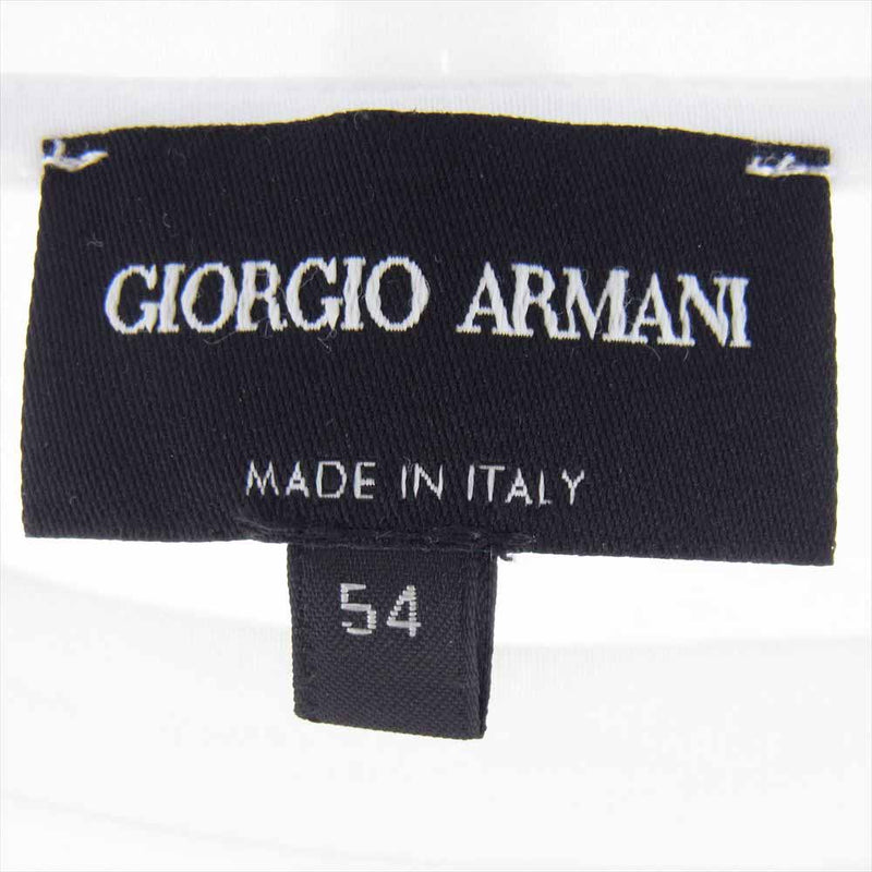 GIORGIO ARMANI ジョルジオアルマーニ 立体刺繍 半袖 Tシャツ ホワイト系 54【中古】