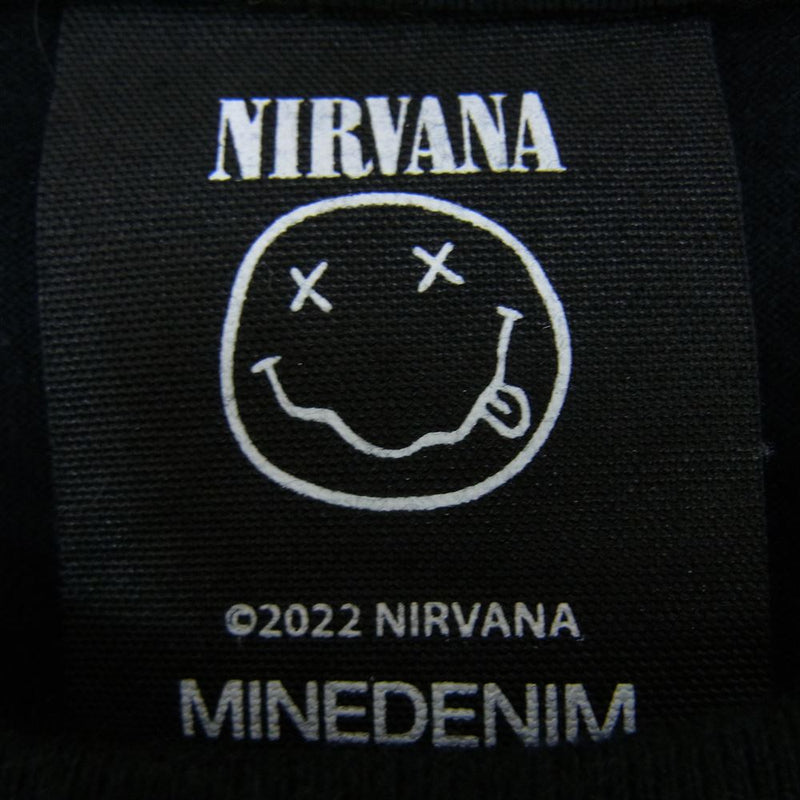 MINEDENIM マインデニム Nirvana JF Photo Tee ニルヴァーナ プリント 半袖 Tシャツ ブラック系 L【中古】