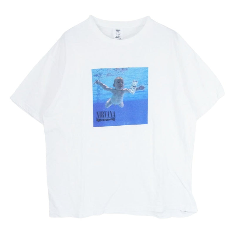 MINEDENIM マインデニム Nirvana NEVERMIND Tee ニルヴァーナ プリント 半袖 Tシャツ ホワイト系 XL【中古】