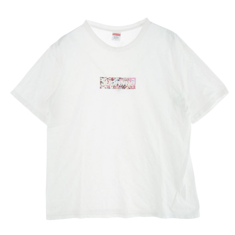 Supreme シュプリーム 20SS Takashi Murakami 村上隆 COVID-19 Relief Box Logo Tee コロナ‐19 リリーフ ボックス ロゴ Tシャツ  ホワイト系 L【中古】