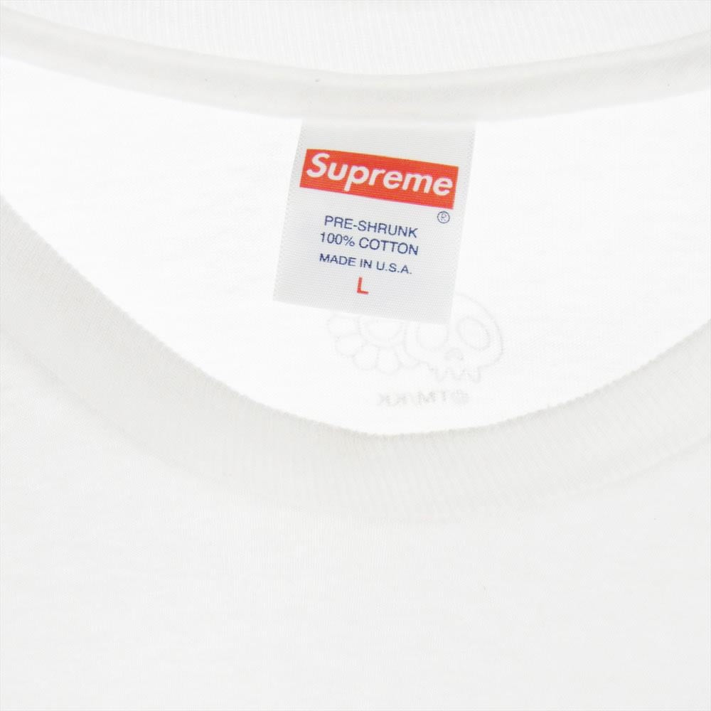 Supreme シュプリーム 20SS Takashi Murakami 村上隆 COVID-19 Relief Box Logo Tee コロナ‐19 リリーフ ボックス ロゴ Tシャツ  ホワイト系 L【中古】