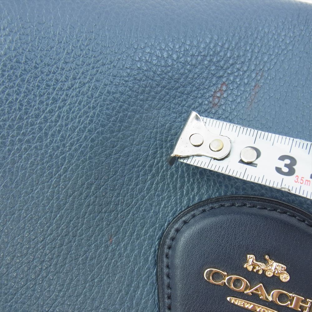 COACH コーチ F2157-C5688 クリオ 23 2WAY スエード ショルダーバッグ ハンドバッグ ブルー系【中古】