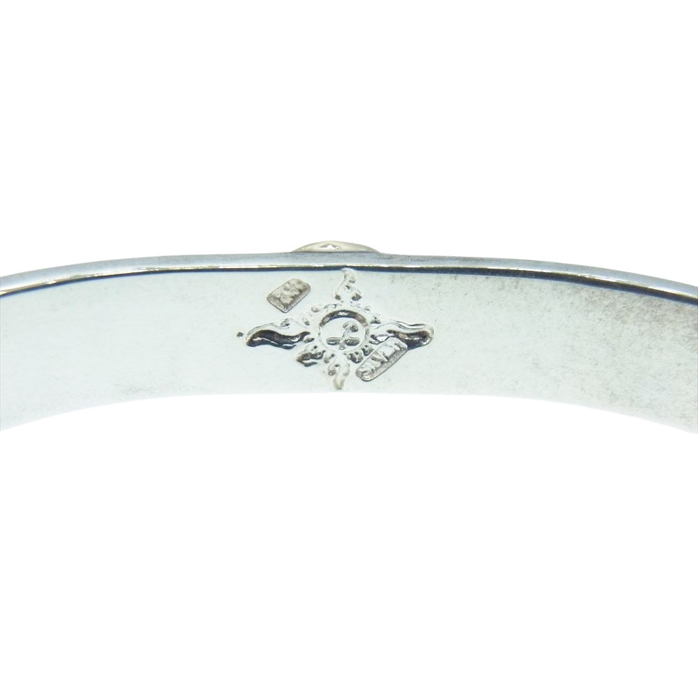 FIRST ARROW's ファーストアローズ br-009 K18付き平打ち 8mm プレーン バングル シルバー系【中古】