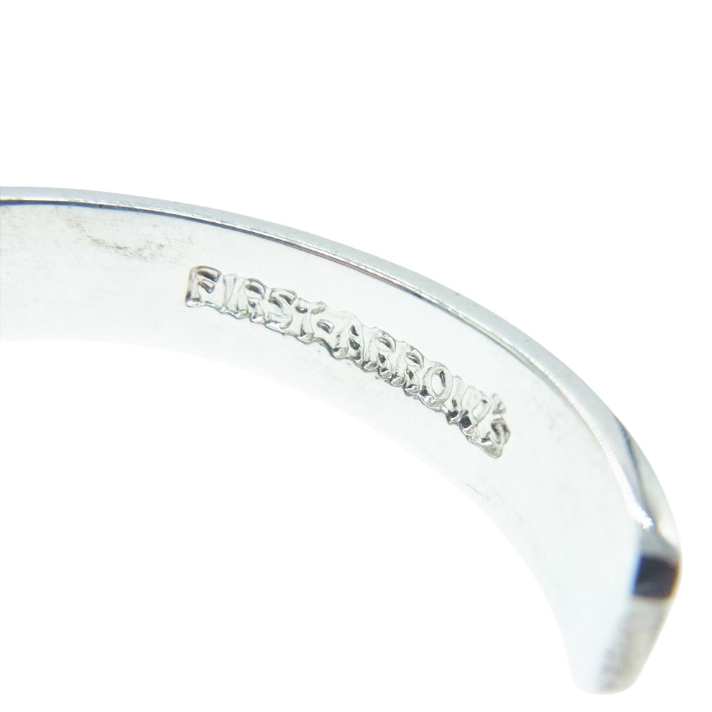 FIRST ARROW's ファーストアローズ br-009 K18付き平打ち 8mm プレーン バングル シルバー系【中古】