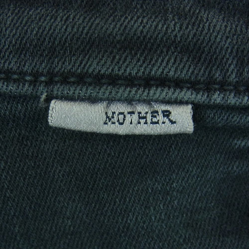 mother マザー ADED BLACK INSIDER CROP インサイダー クロップド デニム パンツ ダークグレー系 25【中古】