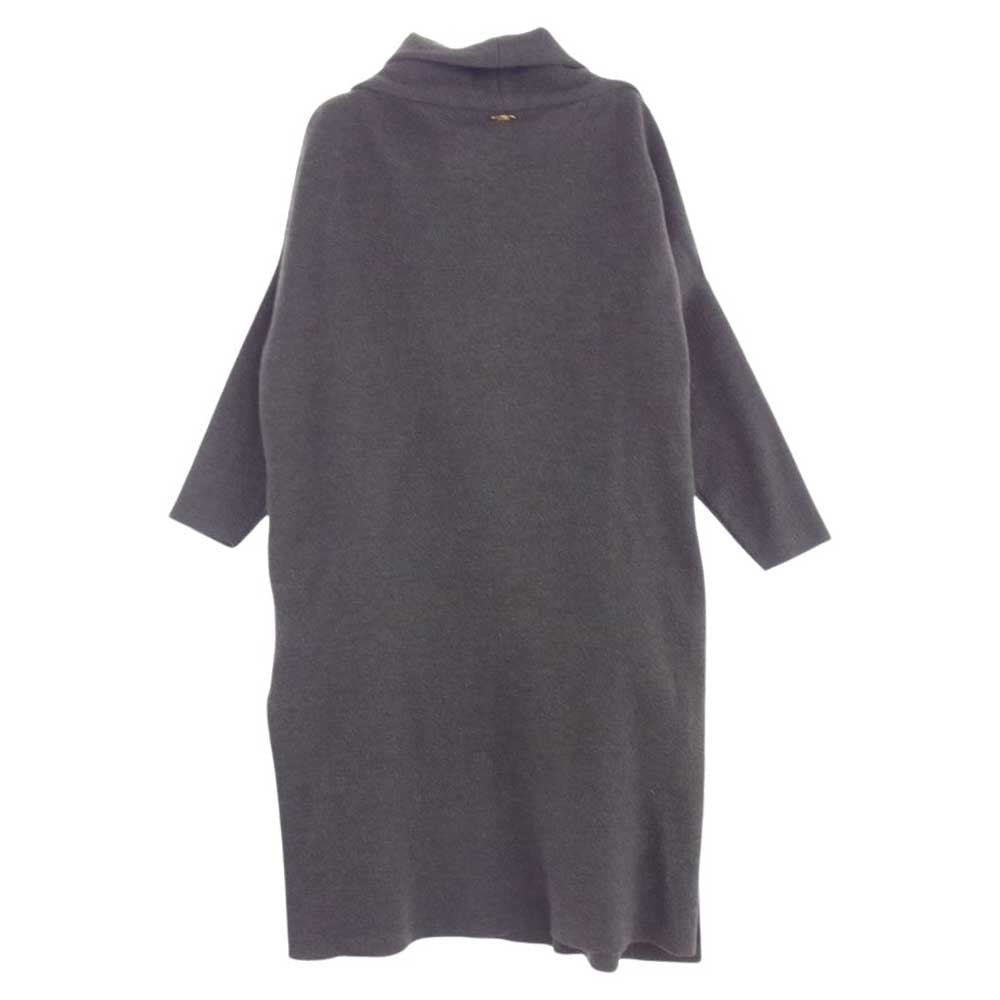 ミューズ ドゥ ドゥーズィエム クラス 17-020-500-4170-3 ウール ガウン コート ダークブラウン系【中古】